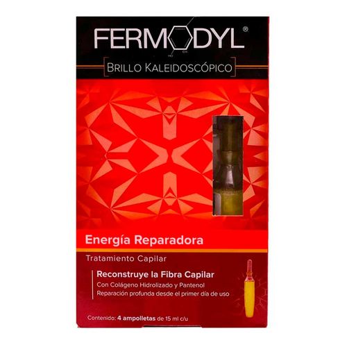 Tratamiento Capilar Fermodyl Energía Reparadora 4 Ampolletas de 15ml