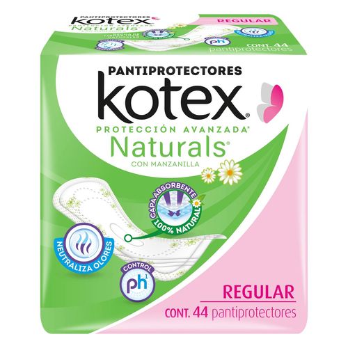Pantiprotectores Kotex Naturals Regular 44 Protectores