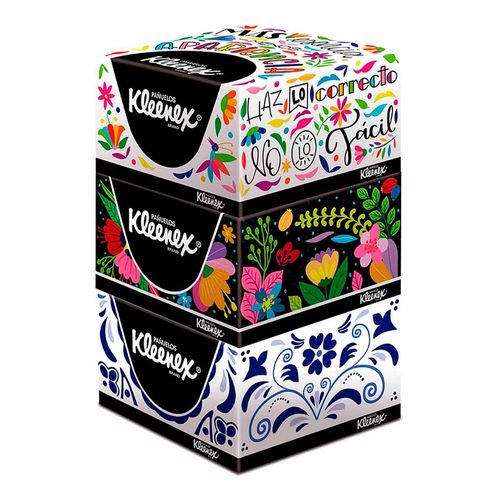 Pañuelos Faciales Kleenex Boutique 3 Cajas de 70 Pañuelos