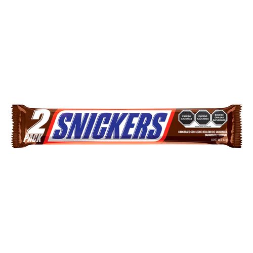Snickers Barra De Chocolate Con Leche 2 Pack De 83g