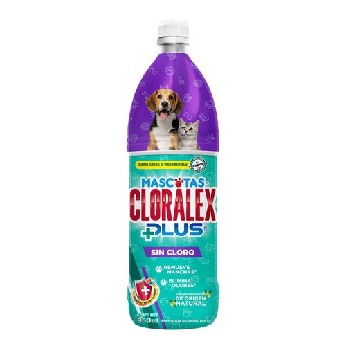 Limpiador Desinfectante Cloralex Plus Mascotas para Interiores 950ml