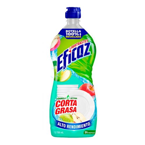 Lavatrastes Líquido Eficaz Manzana Corta Grasa 750ml
