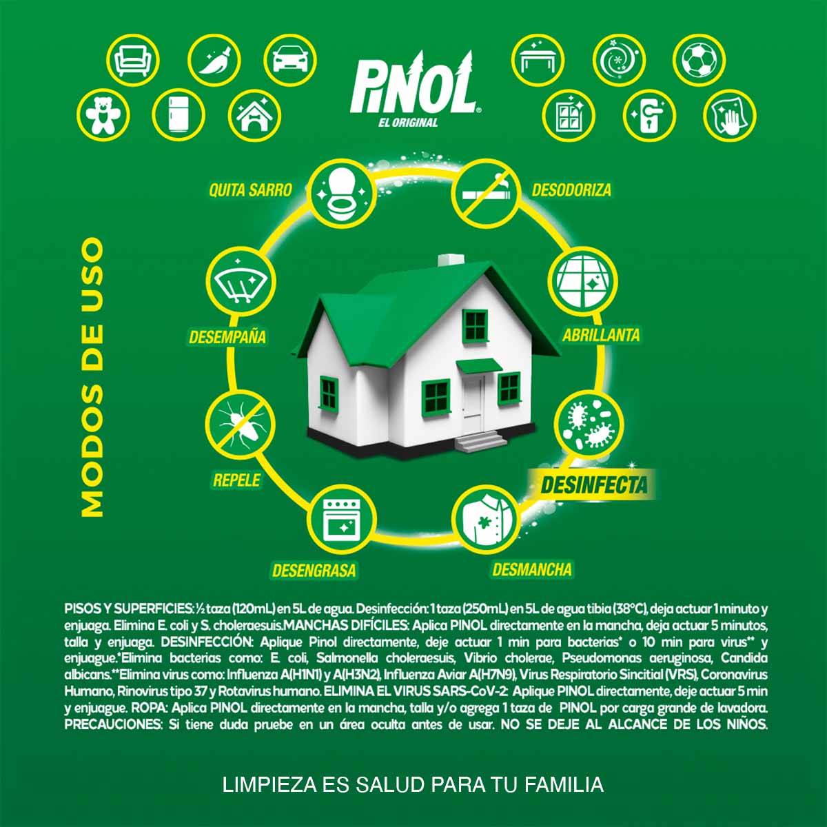 Limpiador Multiusos Líquido Pinol El Original 5.1L | Chedraui