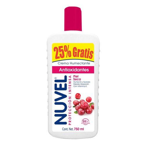 Crema Corporal Nuvel Protección Intensa Piel Seca con Antioxidantes 750ml