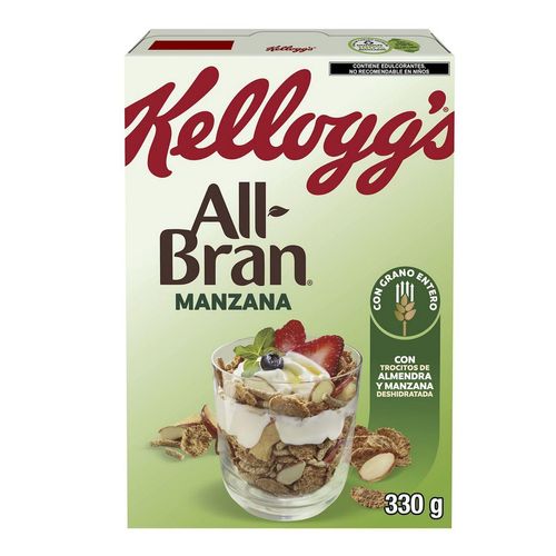 Cereal Kellogg's All-Bran Sabor Manzana y Almendras 330g