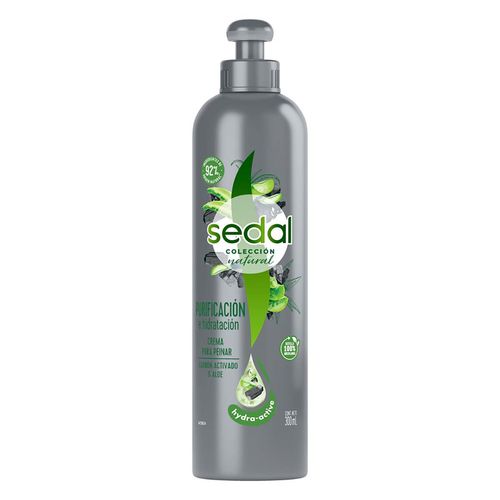 Crema para peinar Sedal Purificación e Hidratación Carbón Activado y Aloe 300ml