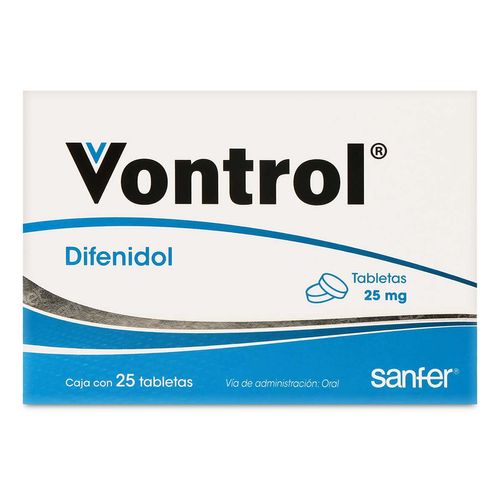 Tabletas Vontrol 25mg Caja con 25 Tabletas