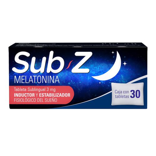 Tabletas Sublinguales Sub Z 3mg Caja con 30 Tabletas