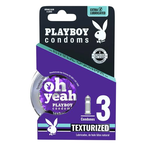 Condón Playboy Texturizado 3 Piezas