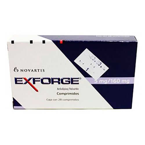 Comprimidos Exforge 5mg/160mg Caja con 28 Comprimidos
