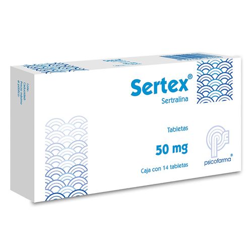 Tabletas Sertex 50mg Caja con 14 Tabletas