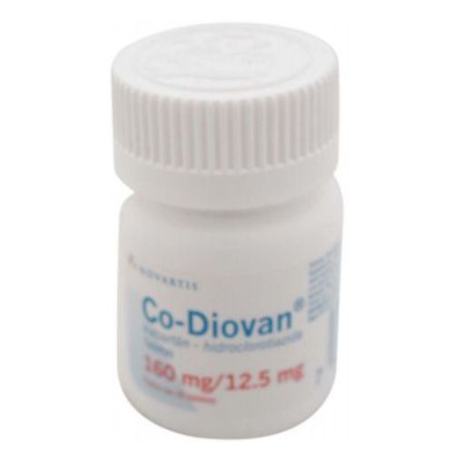 Tabletas Co-Diovan 160mg/12.5mg Frasco con 30 Tabletas