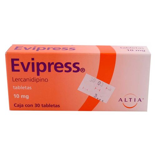 Tabletas Evipress 10mg Caja con 30 Tabletas