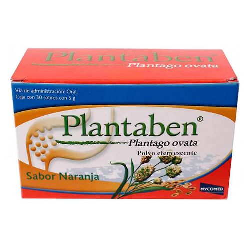 Polvo Efervescente Plantaben Sabor Naranja Caja con 30 Sobres de 5g