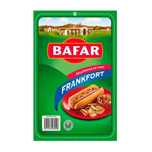 Salchicha de pavo tipo Frankfort Bafar por kg
