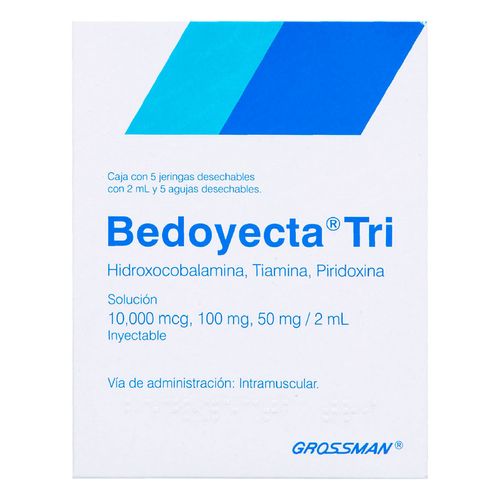 Solución Inyectable Bedoyecta Tri 5 Jeringas con 2ml