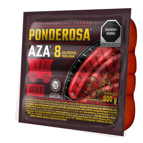 Salchicha para Asar Ponderosa Aza 800g