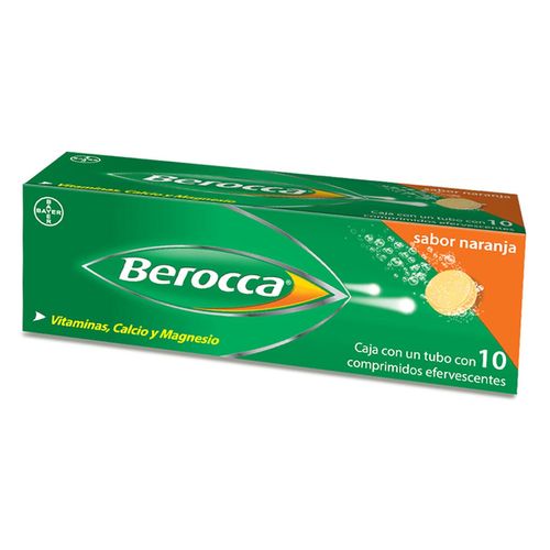 Comprimidos Efervescentes Berocca Tubo con 10 Comprimidos