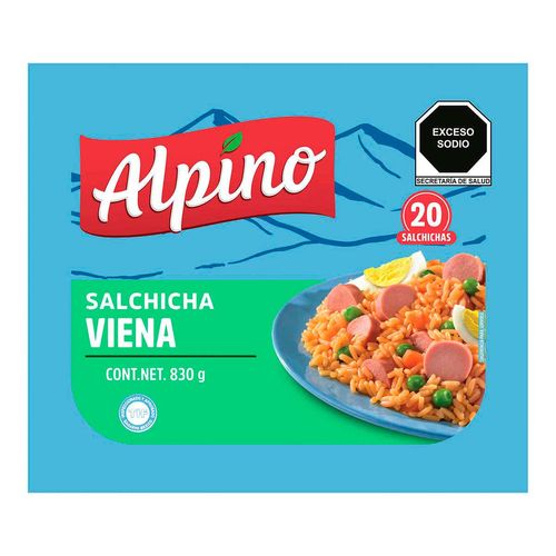 Salchicha Alpino Viena Pavo 830g