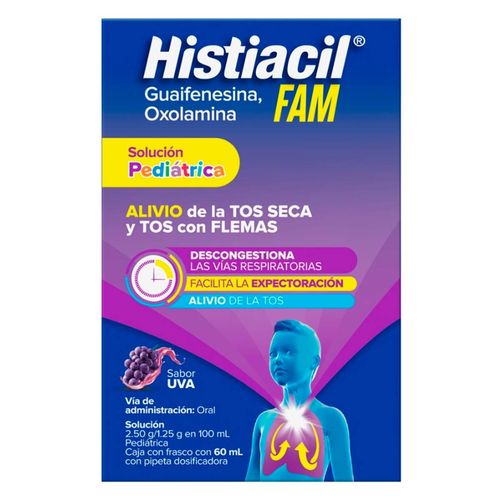 Jarabe Histiacil FAM Solución Pediátrica Sabor Uva 60ml