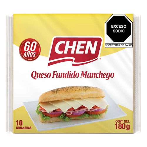 Queso Fundido Manchego Chen Rebanado 180g