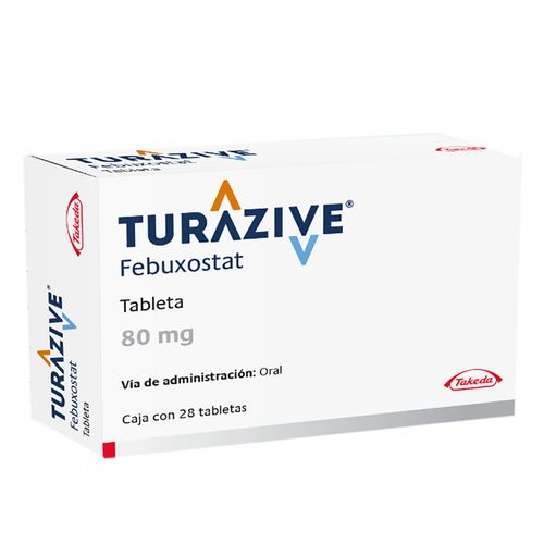 Cápsulas Turazive 80mg Caja con 28 Tabletas