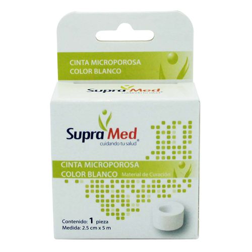 Cinta Microporosa SupraMed Color Blanco (2.5cm x 5m)