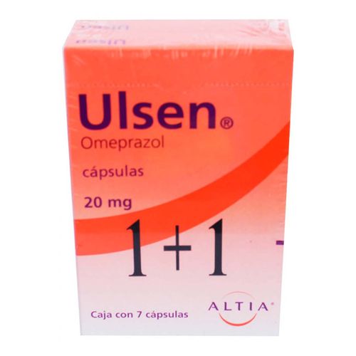 Cápsulas Ulsen 20mg 2 Cajas de 7 Cápsulas