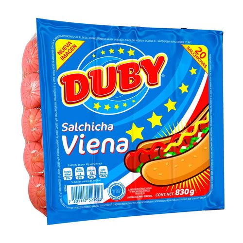 Salchicha Duby Viena 830g
