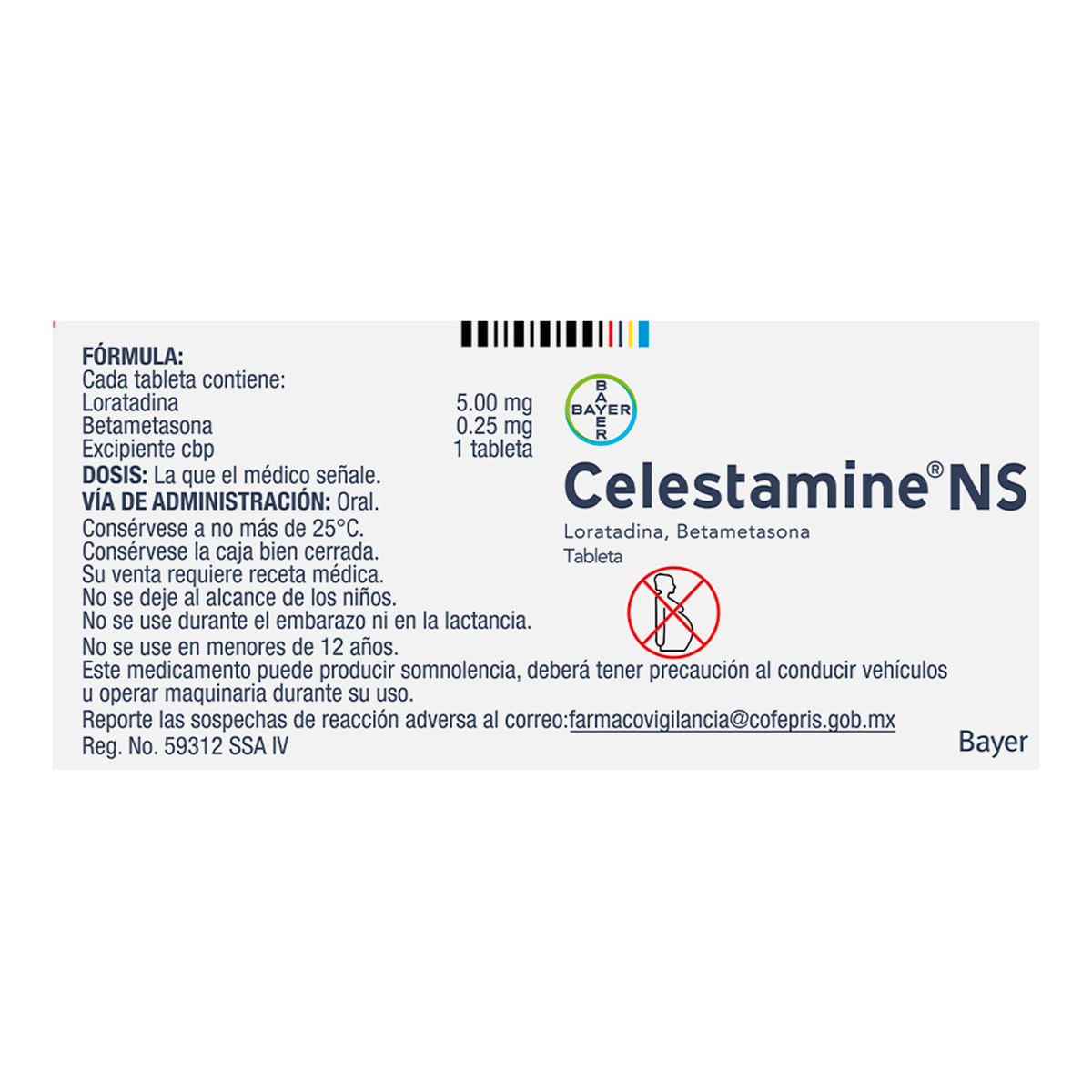 Tabletas Celestamine NS Caja con 20 Tabletas | Chedraui