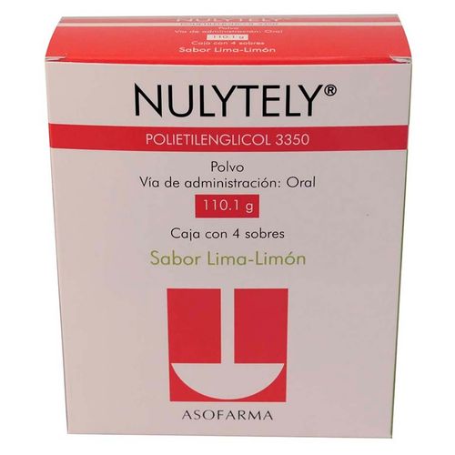 Polvo para Solución Nulytely Sabor Lima Limón Caja con 4 Sobres