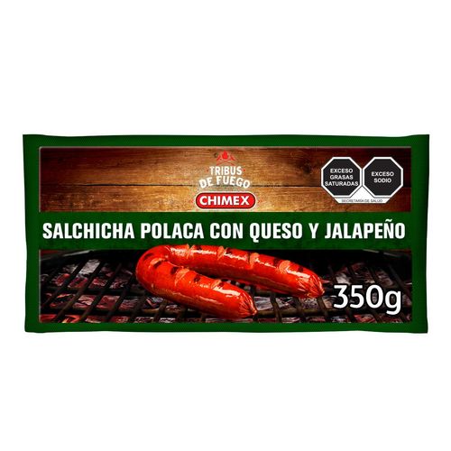 Salchicha Polaca Chimex con Queso y Jalapeño 350g