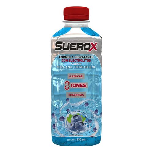 Bebida con Electrolitos Suerox Adulto Mora Azul con Hierbabuena 630ml