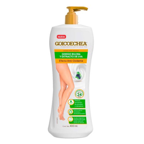 Crema para Piernas Goicoechea Antioxidante Ginkgo Biloba y Extracto de Uva 400ml
