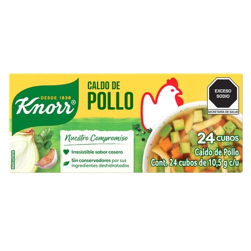 Caldo de pollo Knorr 24 cubos de 10.5g