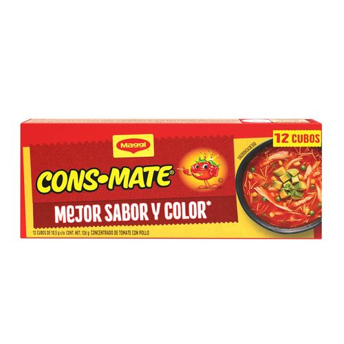 Caldo de Tomate con Pollo Maggi Consomate 12 Cubos