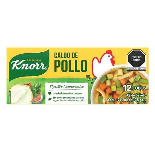 Caldo de pollo Knorr 12 cubos de 10.5g