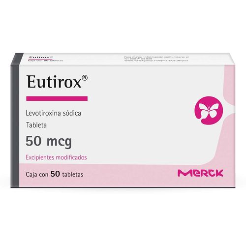 Tabletas Eutirox 50mcg Caja con 50 Tabletas