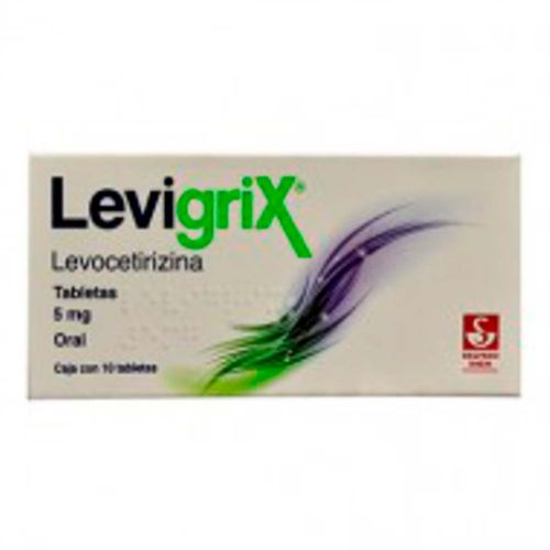 Tabletas Levigrix 5mg Caja con 10 Tabletas