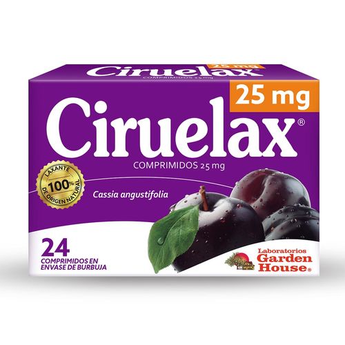 Comprimidos Ciruelax Forte 25mg Caja con 24 Comprimidos
