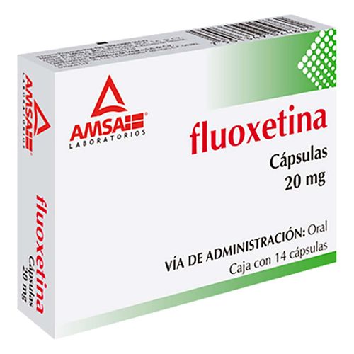 Cápsulas Fluoxetina 20mg Caja con 14 Cápsulas