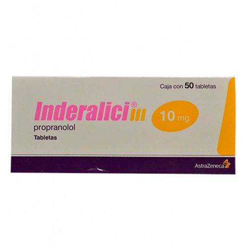 Tabletas Inderalici 10mg Caja con 50 Tabletas