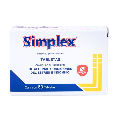 Tabletas Simplex Caja con 60 Tabletas
