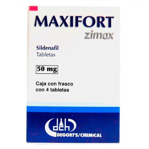 Tabletas Maxifort Zimax 50mg Caja con 4 Tabletas