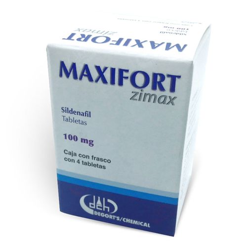 Tabletas Maxifort Zimax 100mg Caja con 4 Tabletas