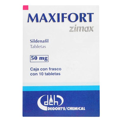 Tabletas Maxifort Zimax 50mg Frasco con 10 Tabletas