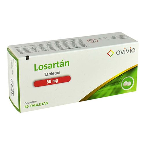 Tabletas Genéricas Losartán 50mg Caja con 60 Tabletas