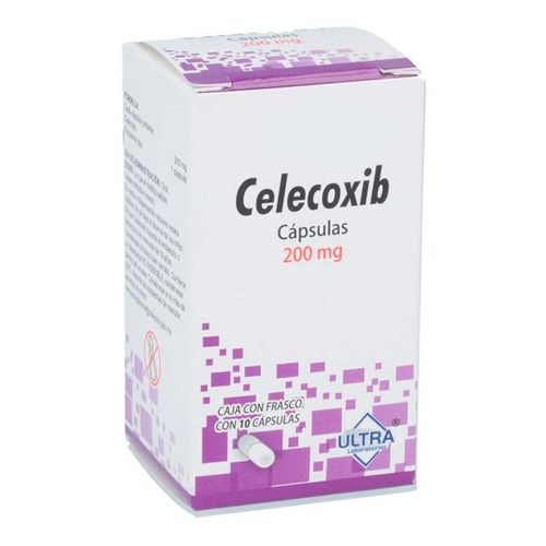 Cápsulas Genéricas Celecoxib 200mg Frasco con 10 Cápsulas