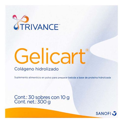 Sobres Gelicart 10g Colágeno Hidrolizado Caja con 30 Sobres