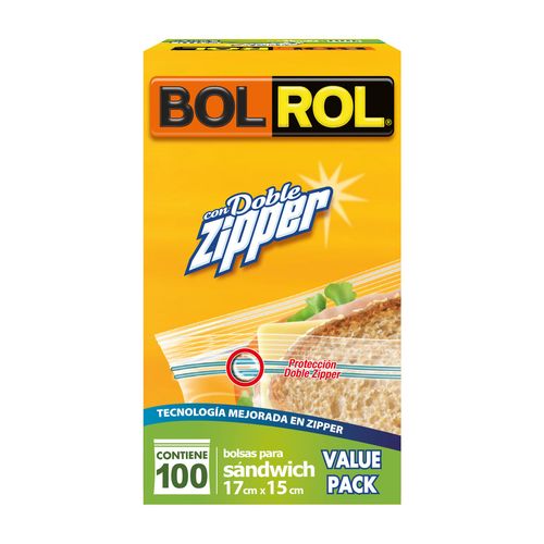Bolsas para Sándwich Bol Rol Medianas 100 Bolsas